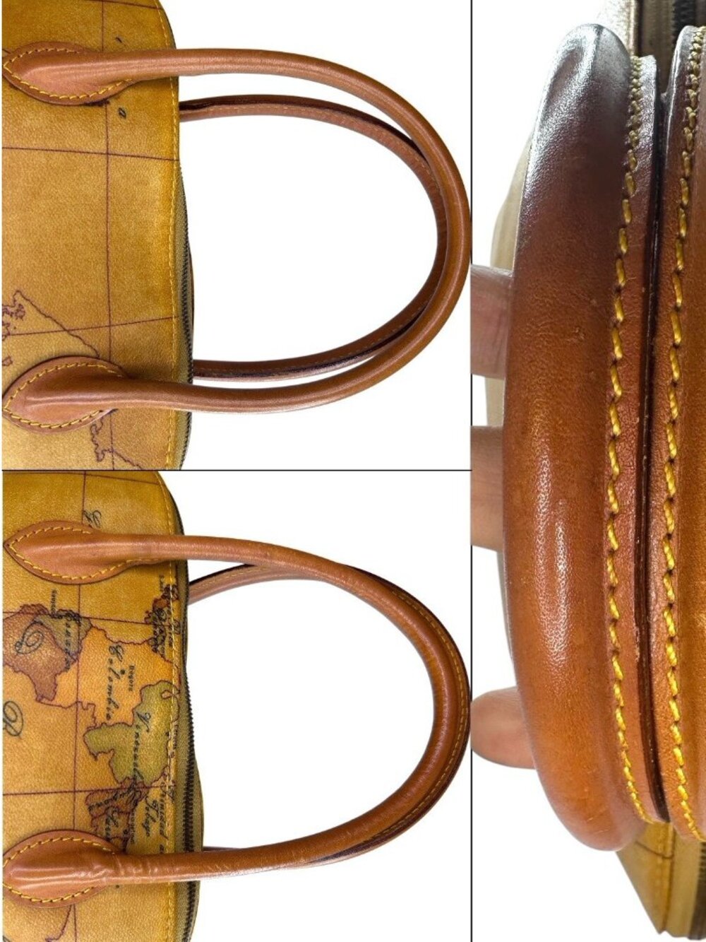 Alviero Martini 1ยช Classe Vintage Shoulder Handbag Geo Classic Map Print Canvas - Picture 13 of 17